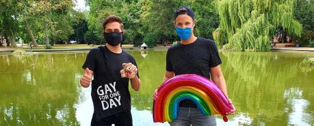 Christian Gaa (Events und Fundraising AHF) und Malte Anders Chris Gaa und Malte Anders See