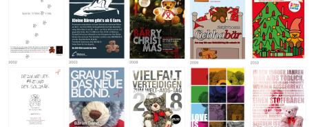 Soli-Teddy Kampagnen Aneinanderreihung verschiedener Soli-Bär Kampagnen