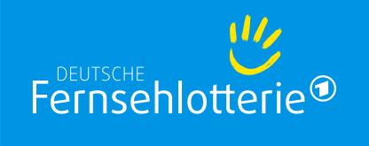 Blauer Hintergrund, Logo und Schriftzug Deutsche Fernsehlotterie